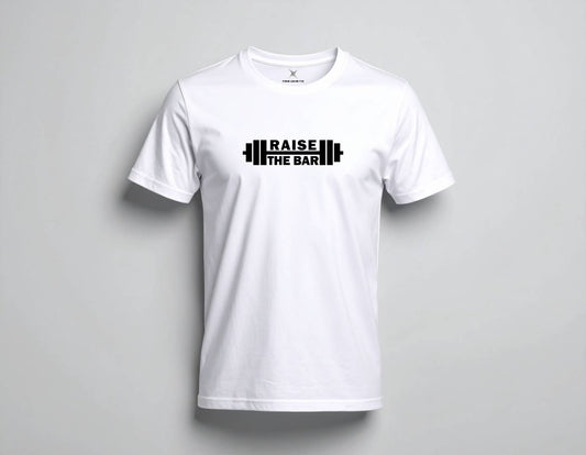 PeakForm White Graphic Gym Shirt